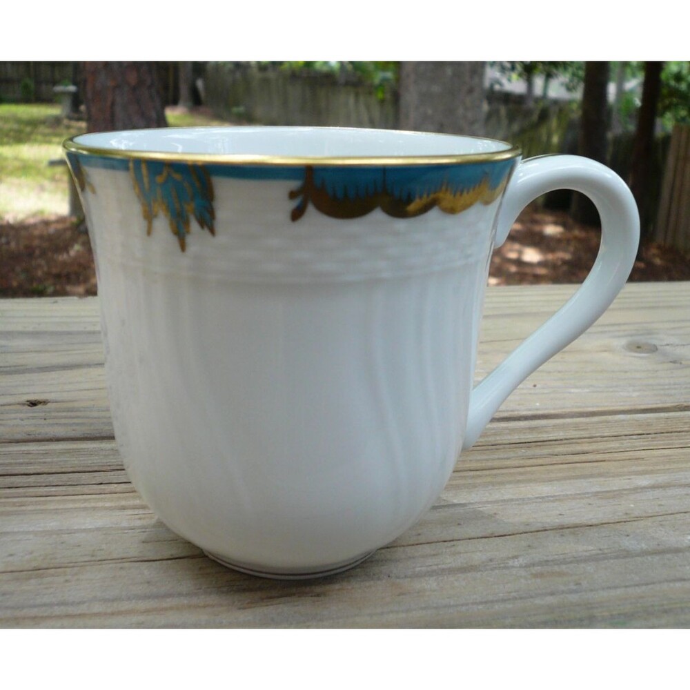 Herend Princess Victoria Turquoise Coffee Tea Mug 10oz 3 1/2" Porcelain Hungary
